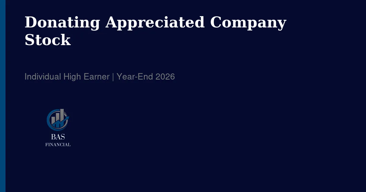 Donating appreciated company stock