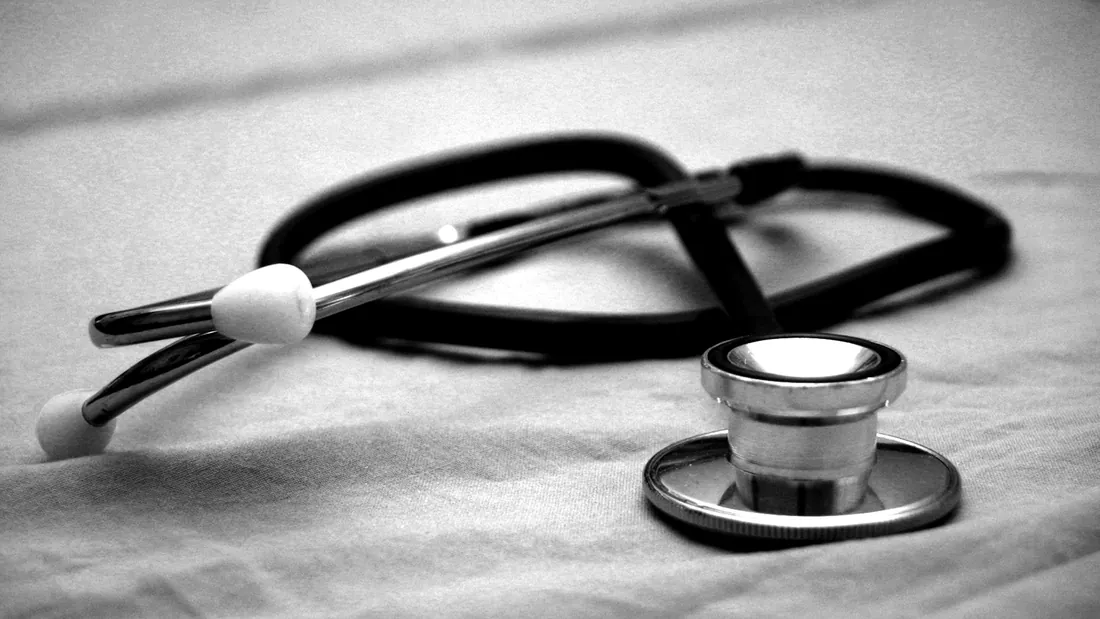 A stethoscope resting on a folded cloth